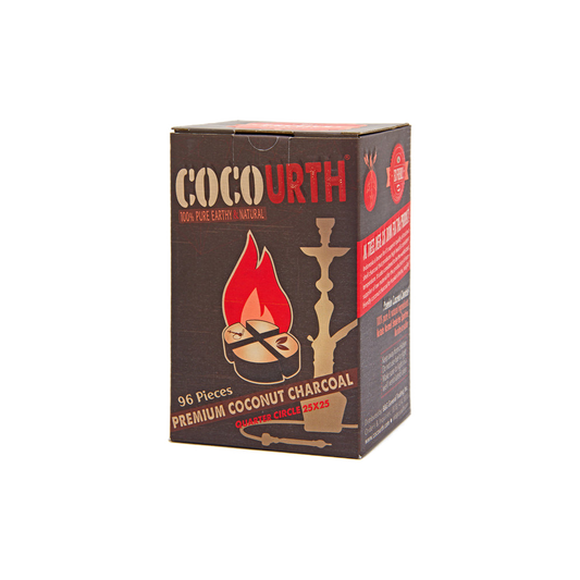 Cocourth Organic Hookah Charcoal Quarter Circles 96pcs - Lavoo